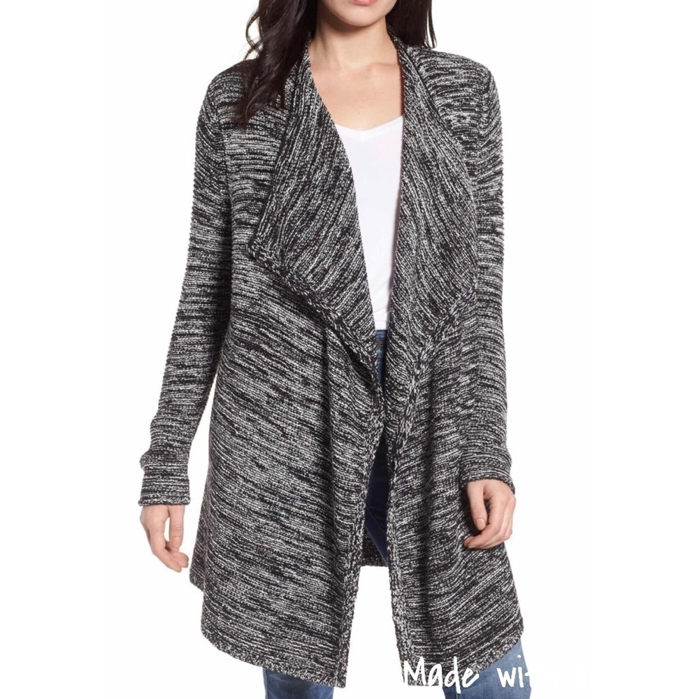 Caslon Black & White Cardigan